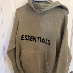 Fear of God Essentials Khaki Hoodie Sweater